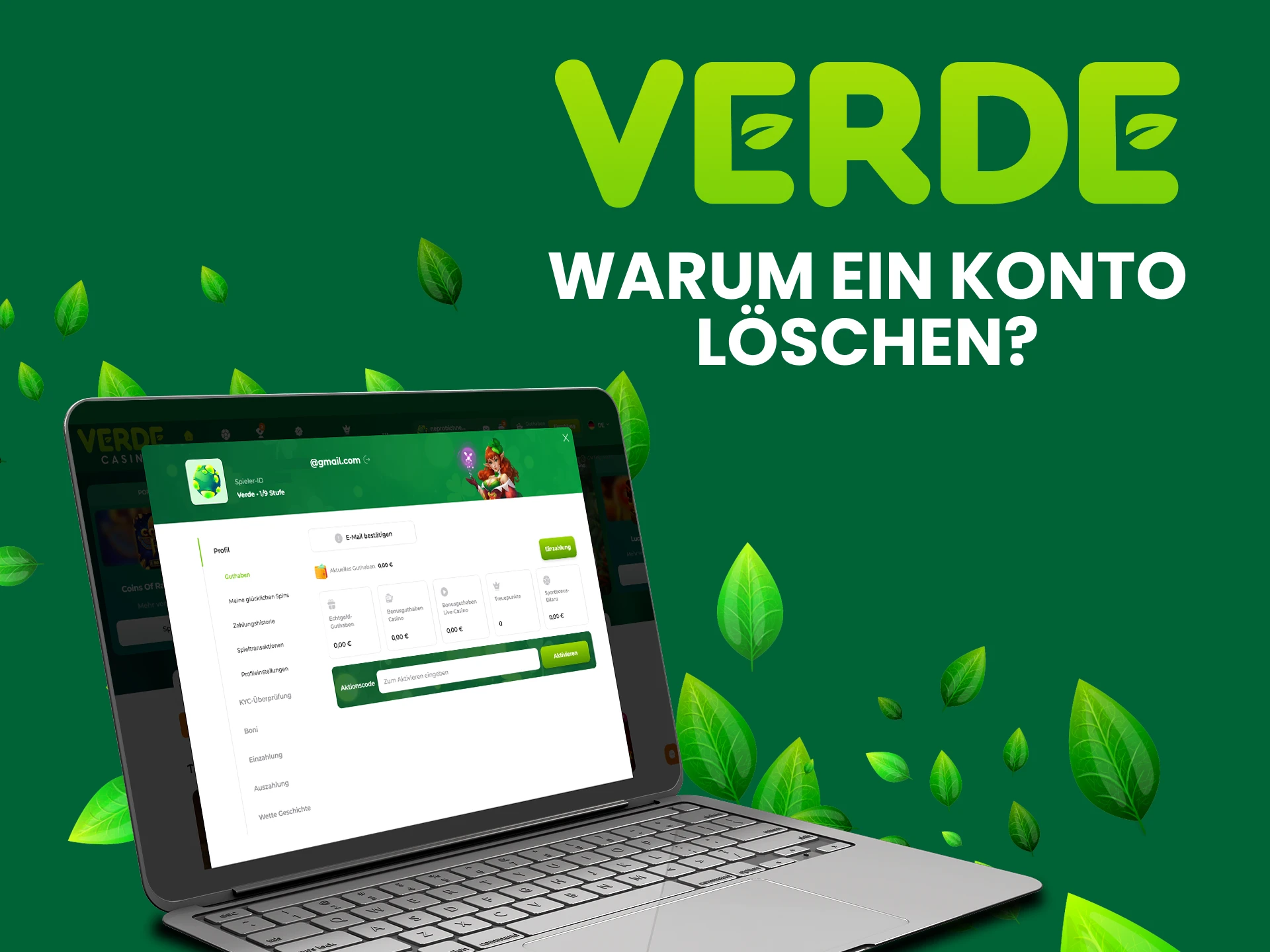 Wir zeigen Ihnen, wie Sie Ihr Verde-Konto löschen.