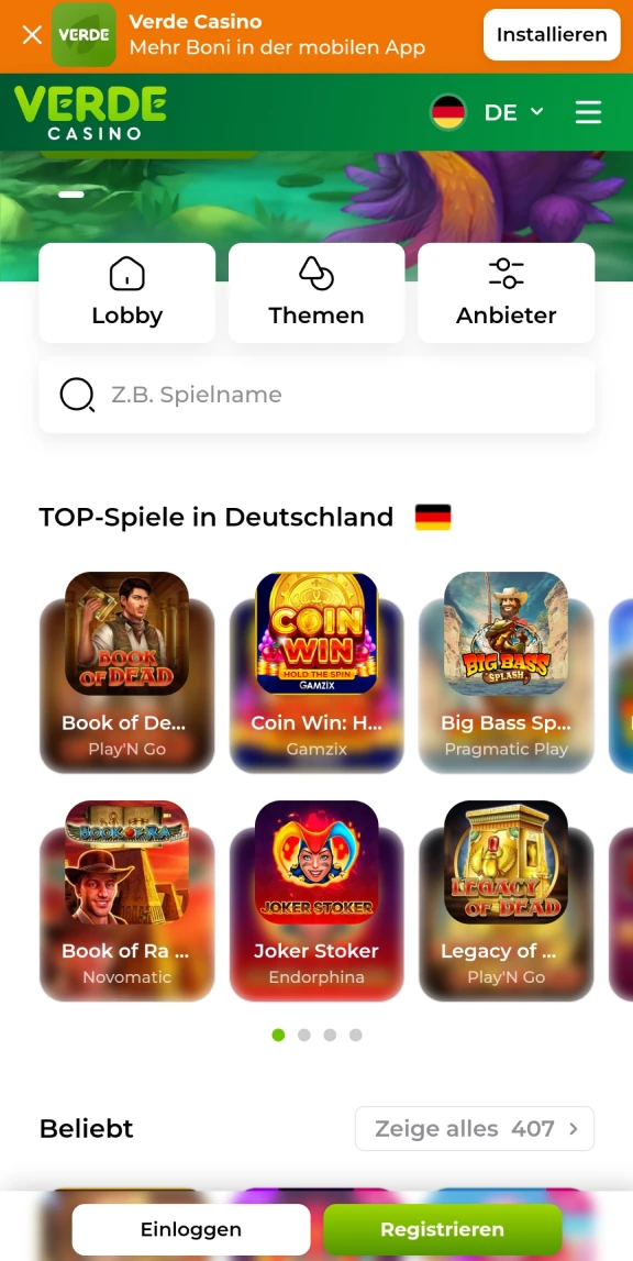 Laden Sie die Verde-App auf Ihr iOS-Gerät herunter.