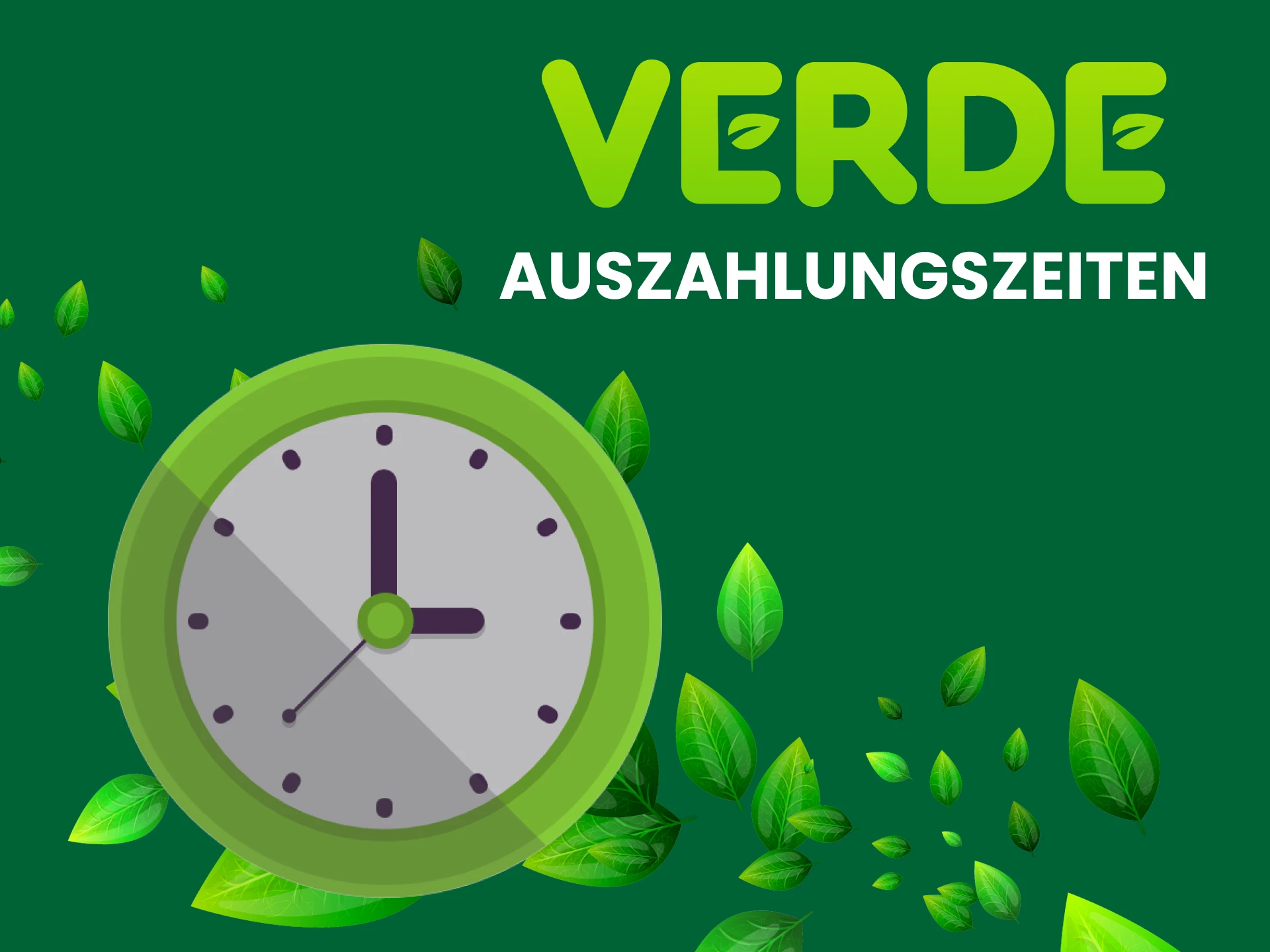 Wir sagen Ihnen, wie lange es dauern wird, Geld an Verde abzuheben.