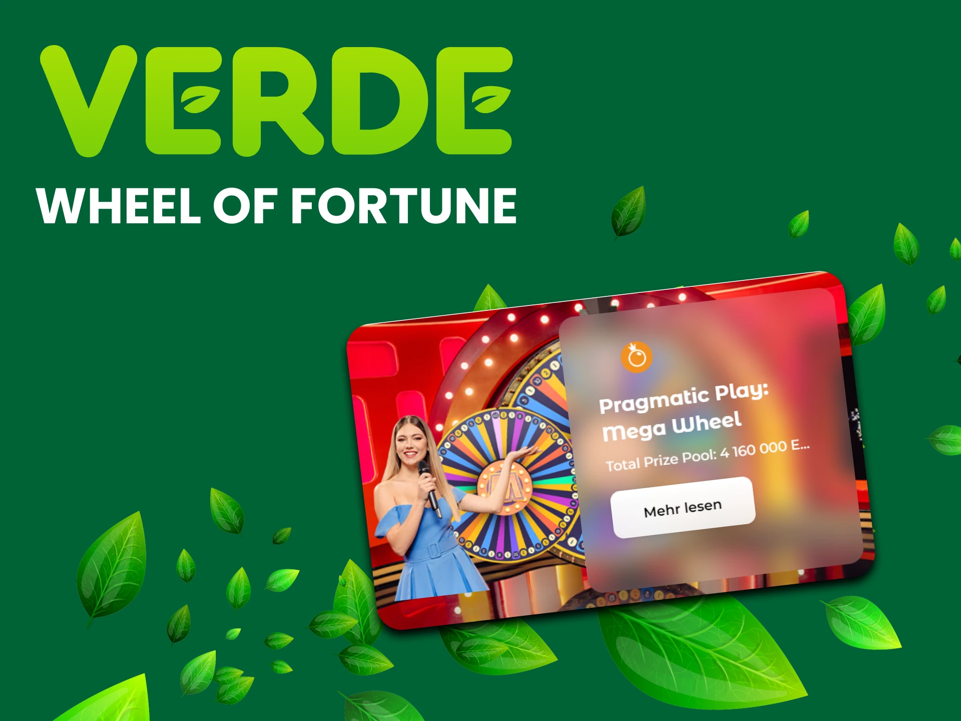 Auf der Verde-Website gibt es ein Glücksrad.