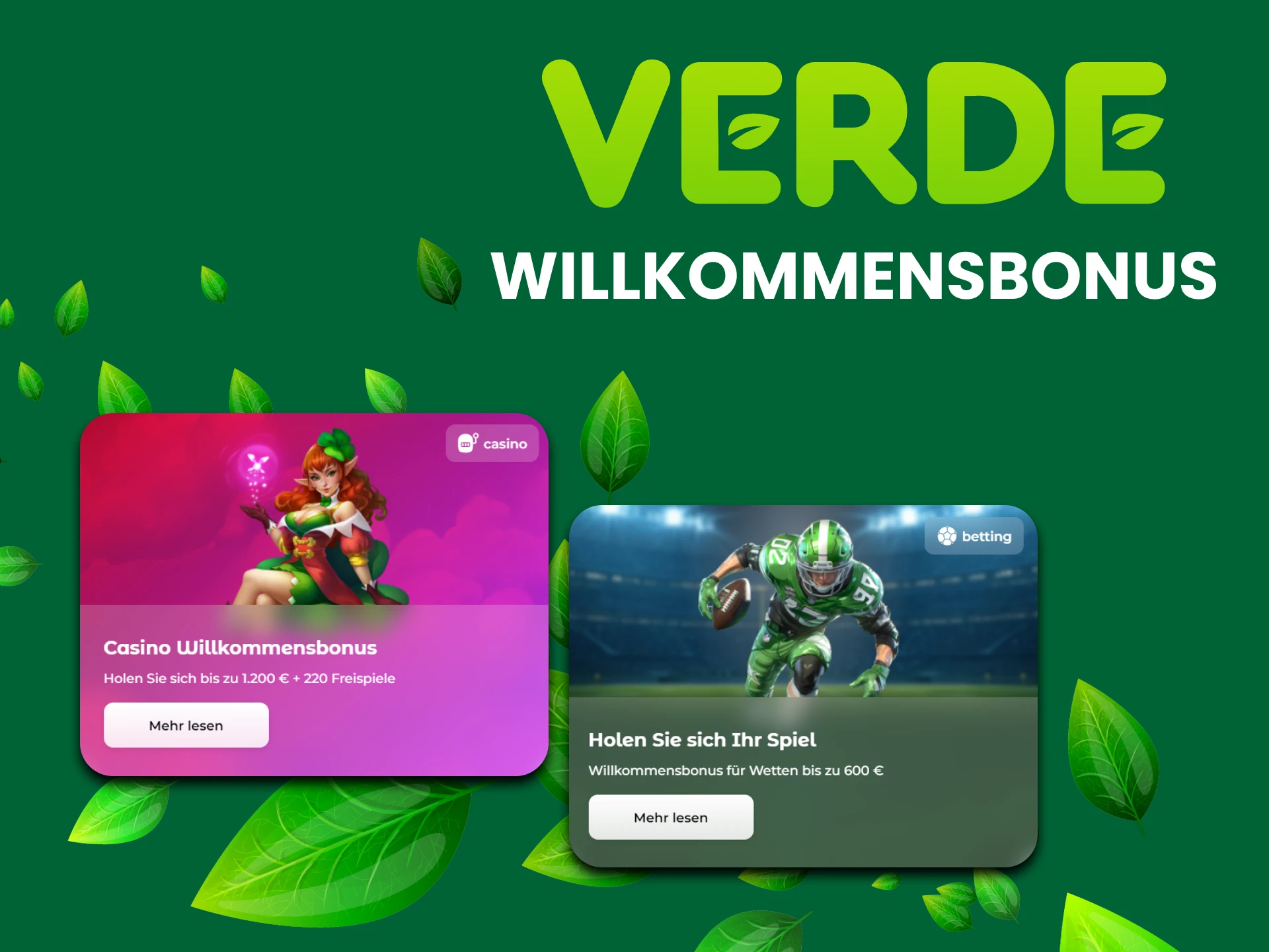 Verde gewährt neuen Benutzern einen Willkommensbonus.