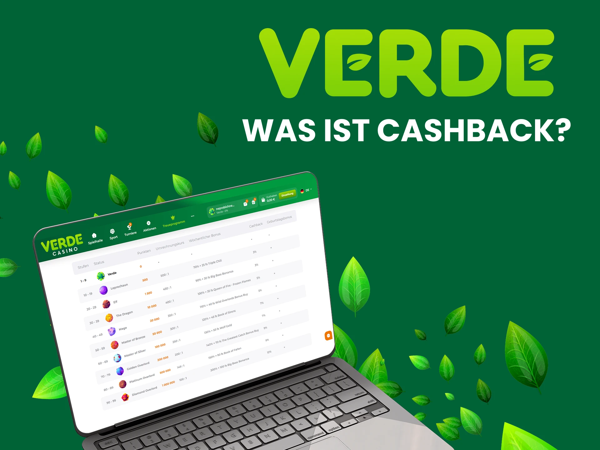 Was Cashback ist, verraten wir Ihnen auf der Verde-Website.