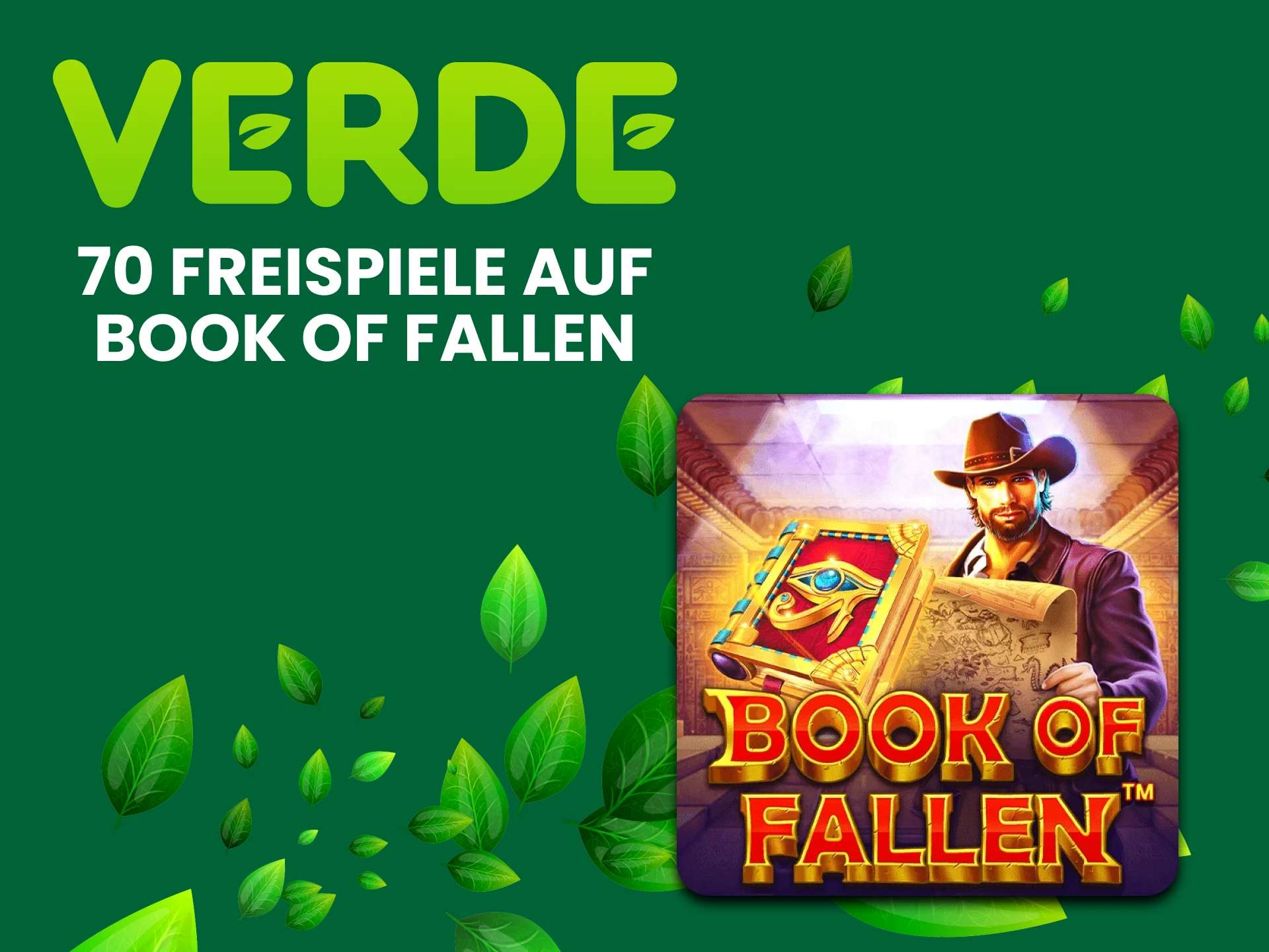 Fordern Sie Freispiele für das Book of Fallen-Spiel von Verde an.