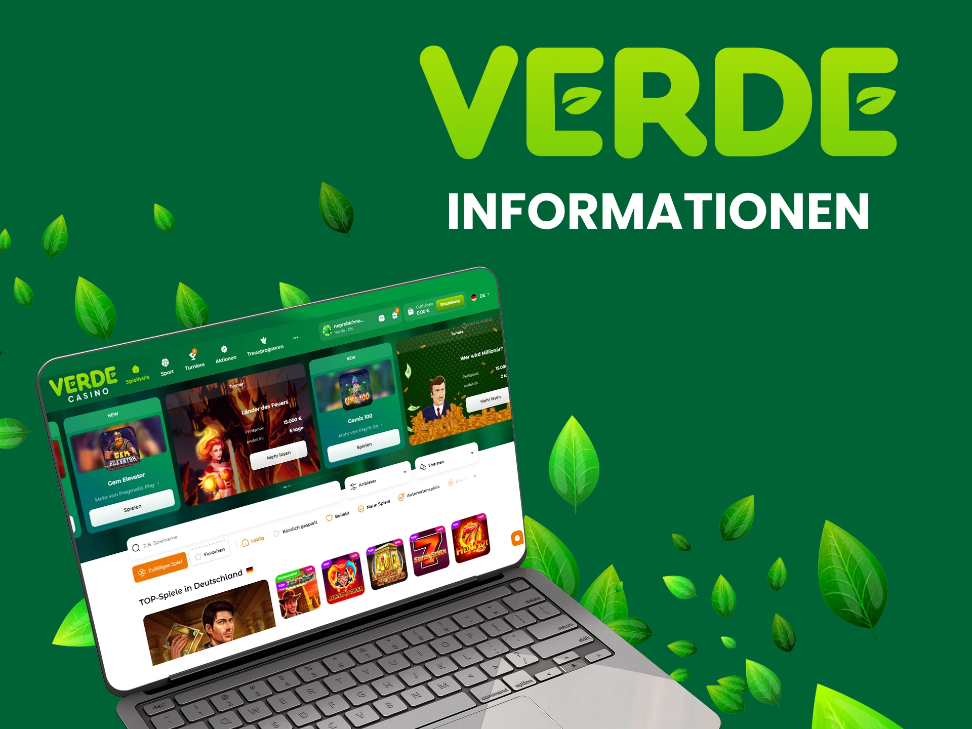 Erfahren Sie grundlegende Informationen über die Verde-Website.