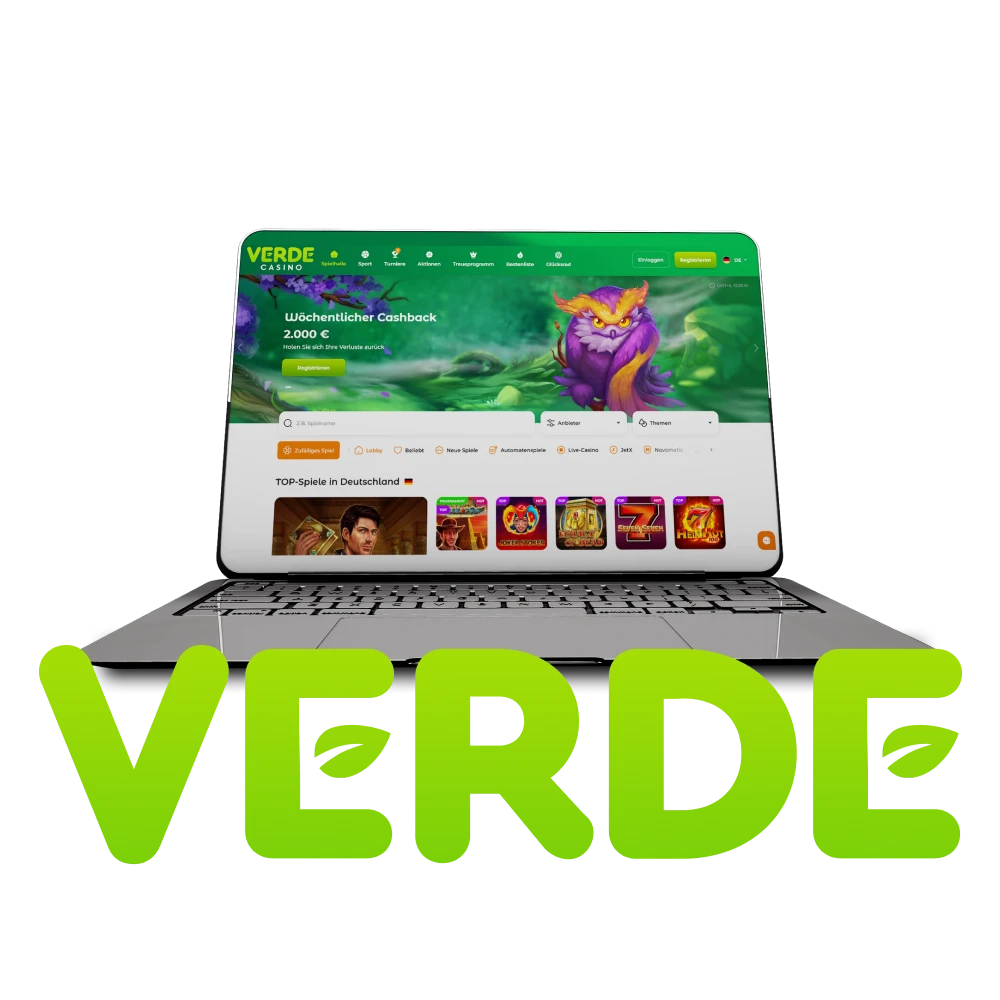 Für Spiele und Wetten wählen Sie Verde.